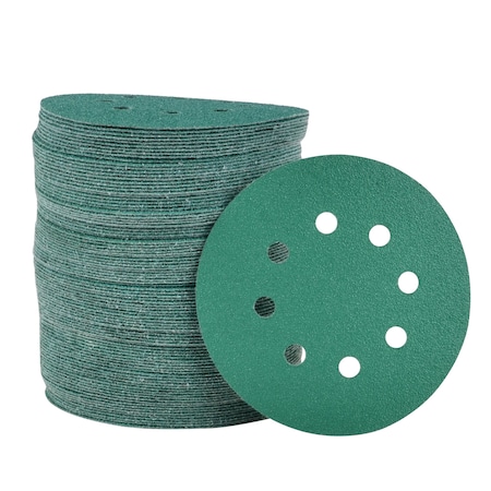 Legit Grit 5 inch Sand paper Disc, 8-Hole, 100 Grit, 100PK LG5-8100-100